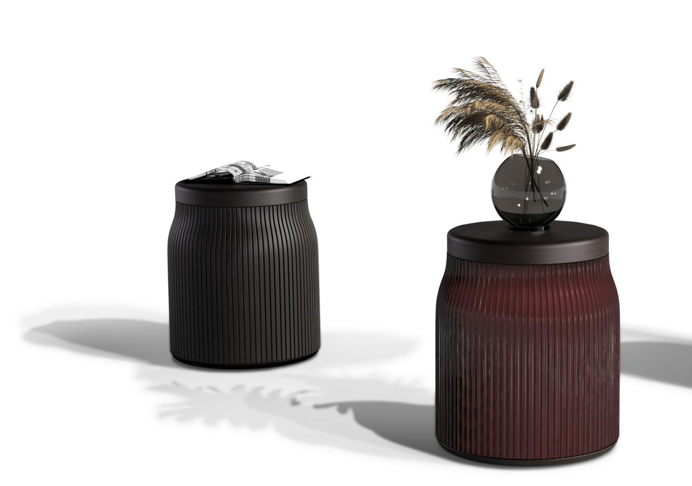 Glasshouse Tea Stool — made-to-order luxury furniture, Alvier Casa New York