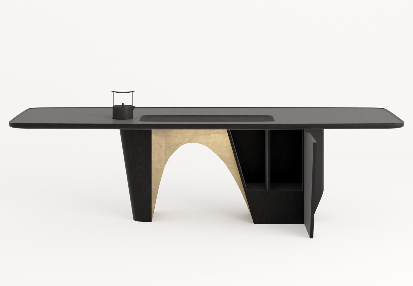 Inkstone Tea Table — made-to-order luxury furniture, Alvier Casa New York