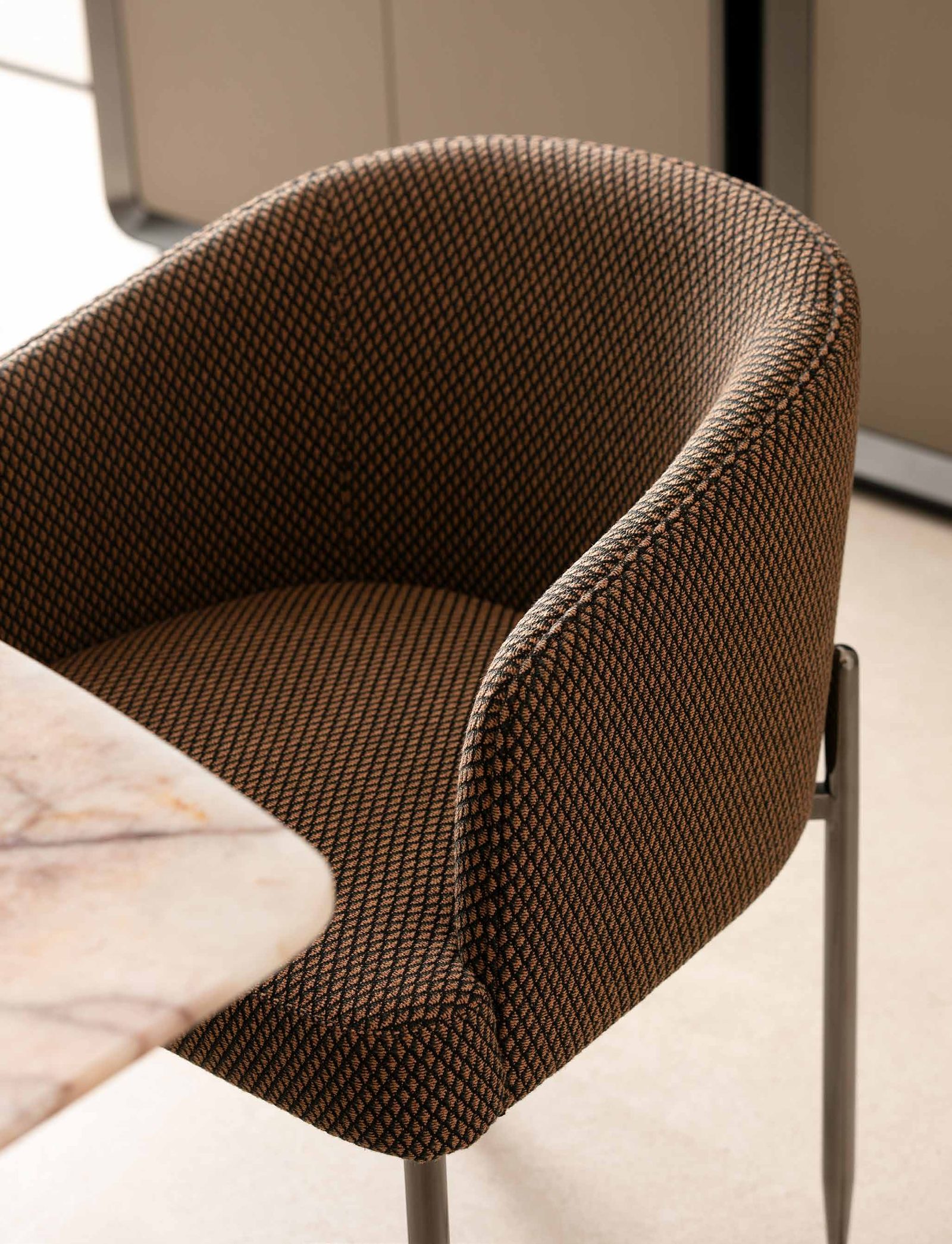Avon Dining Chair — Double Arc Design, Exquisite Craftsmanship, styled in a luxury dining room