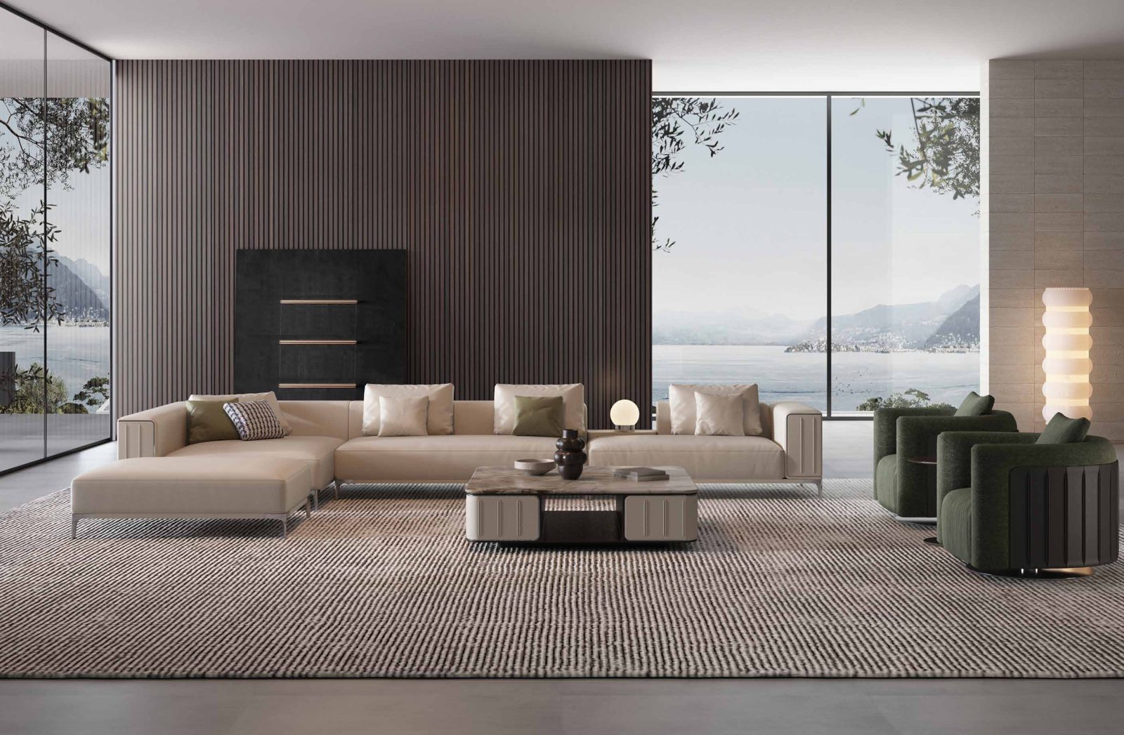 Geneva Coffee Table — Where Refinement Meets Craftsmanship, styled in a luxury living room