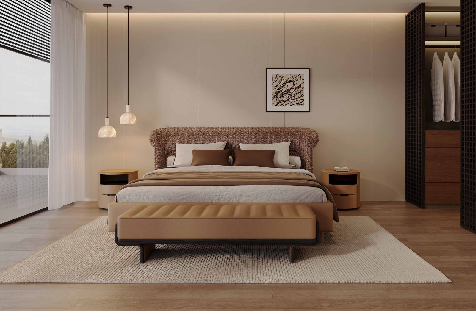 Only Love Bed — Woven Warmth, Serene Relaxation, styled in a luxury bedroom