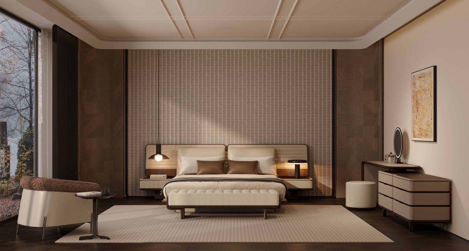 Sea Dream Bed — Zoned Support, Smart & Cozy Rest, styled in a luxury bedroom