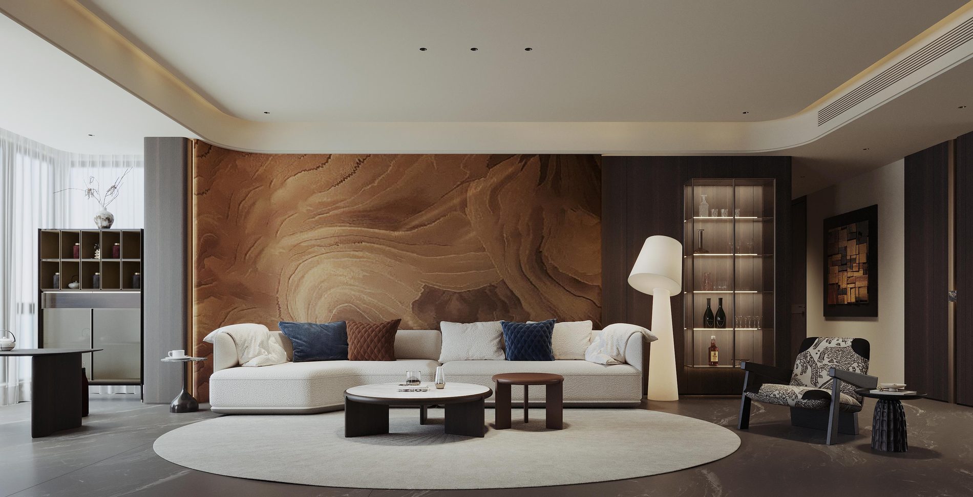 Living room, full residence view