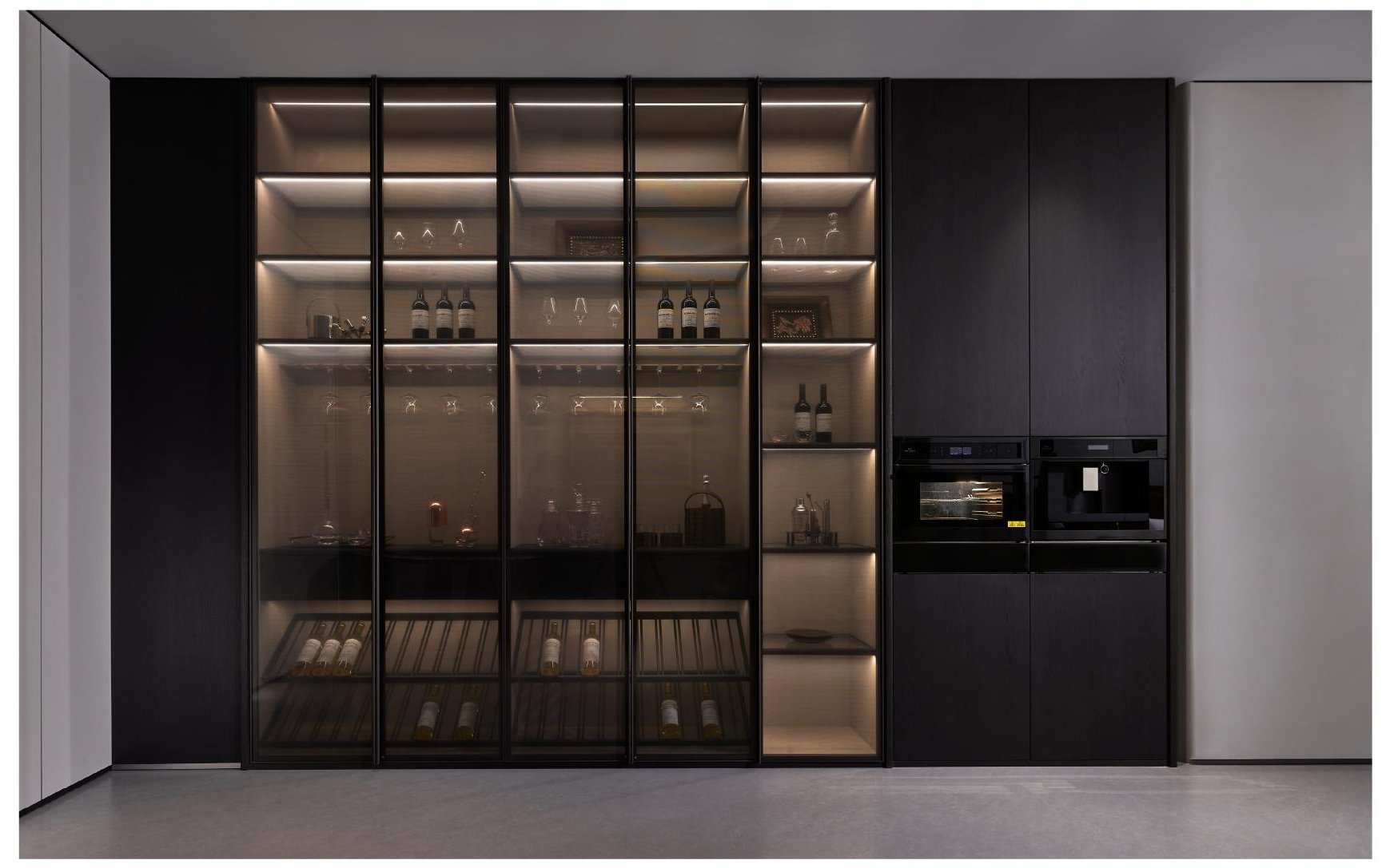 Glass-front kitchen