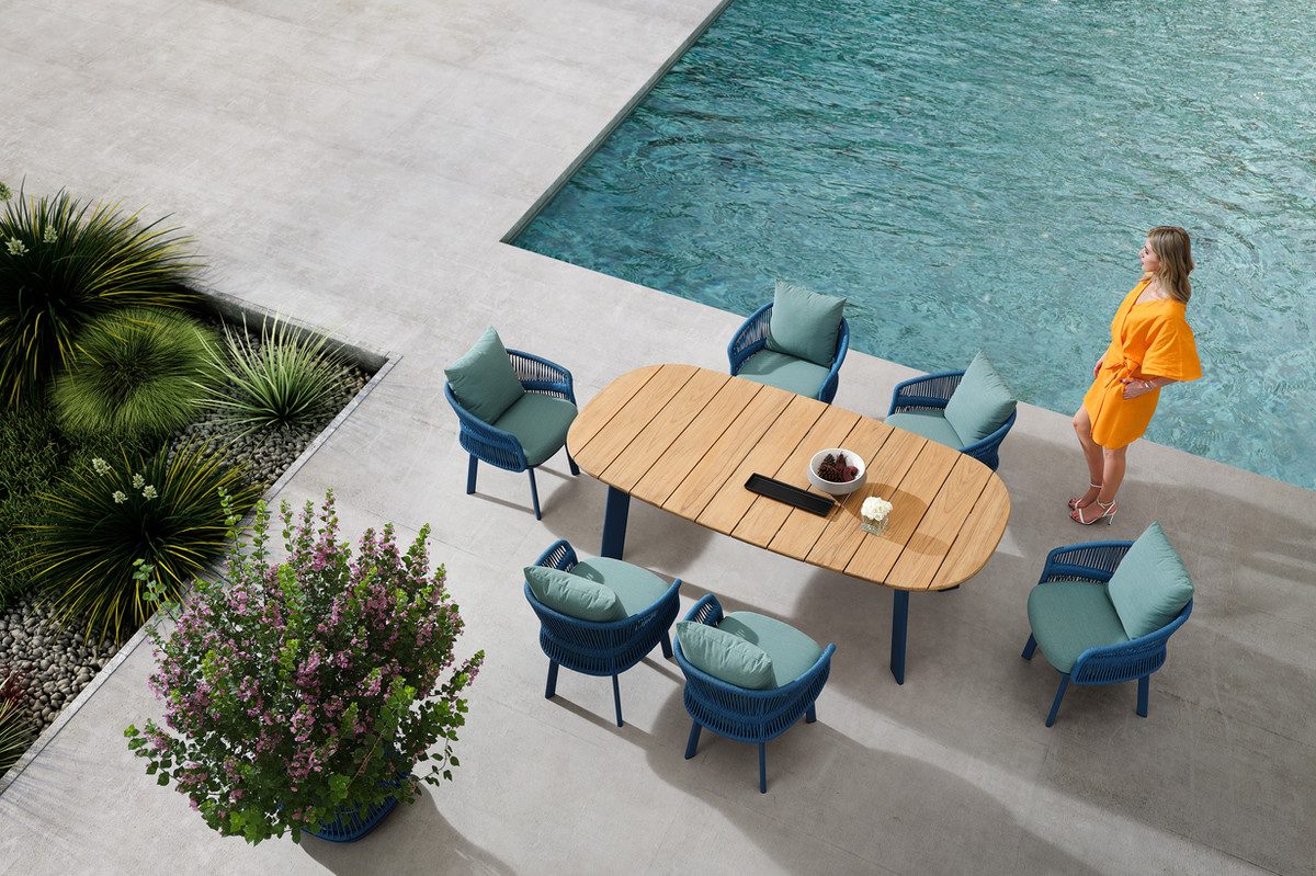Aio Outdoor Dining Set For 6 Person