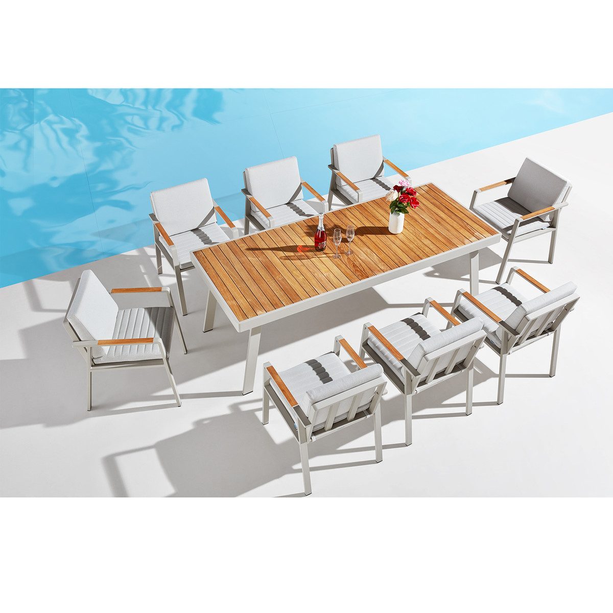 Nofi Outdoor Dining Set For 8 Person With Cushion
