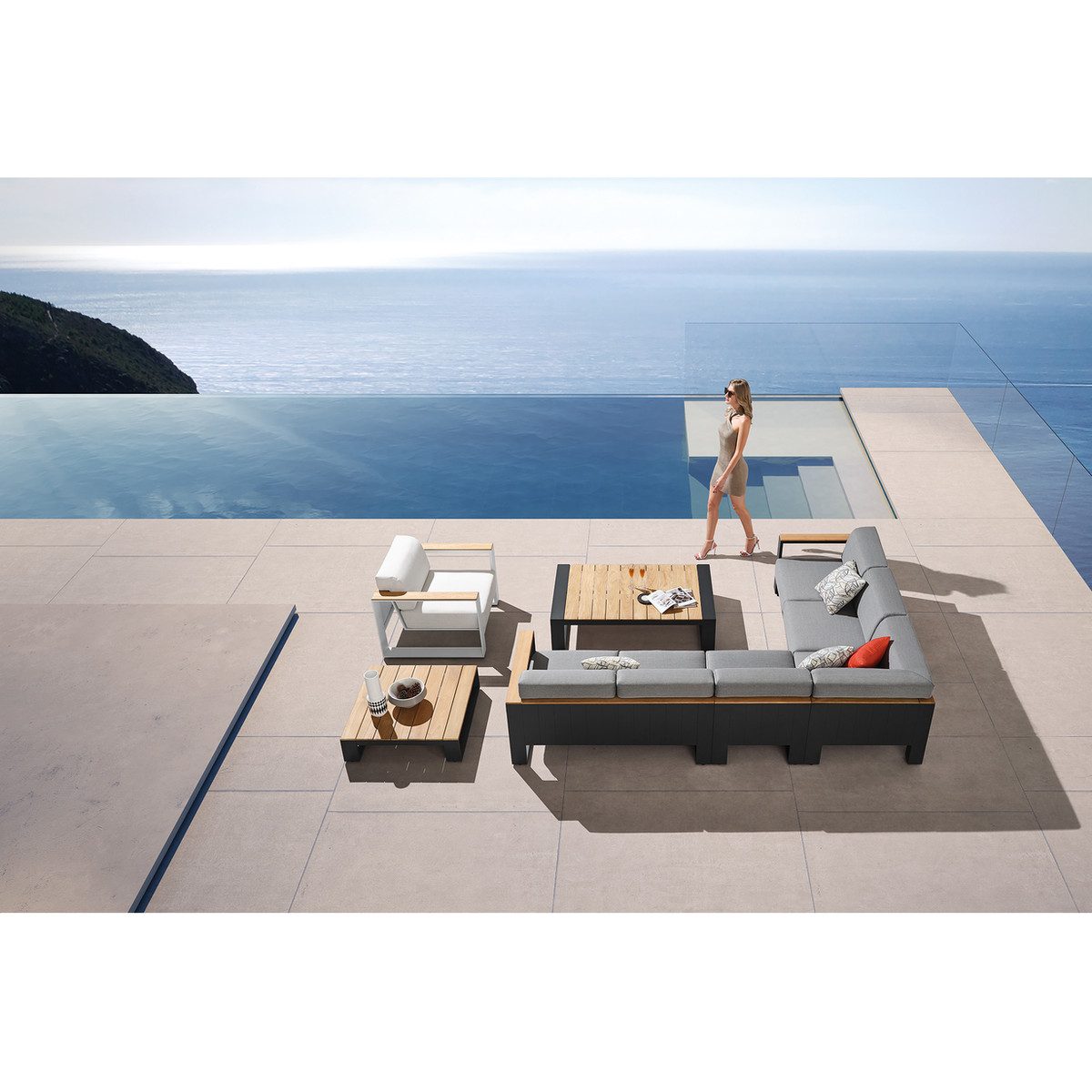 Cambusa Outdoor Sectional Sofa For 6 Person