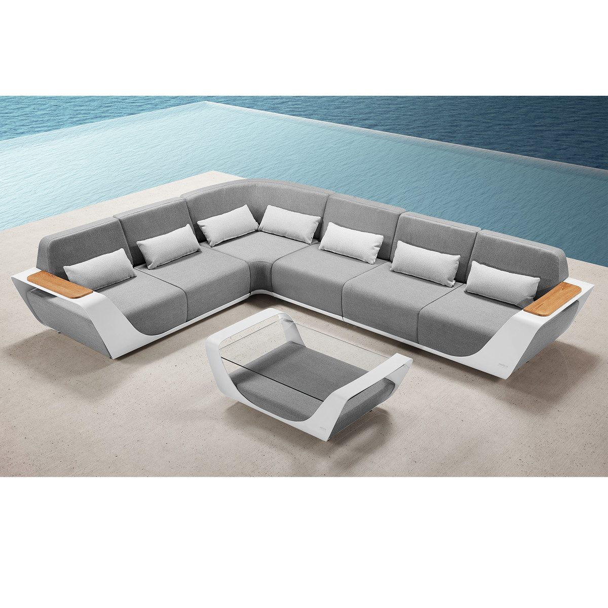 Onda Outdoor Sectional Sofa High Back For 6 Person