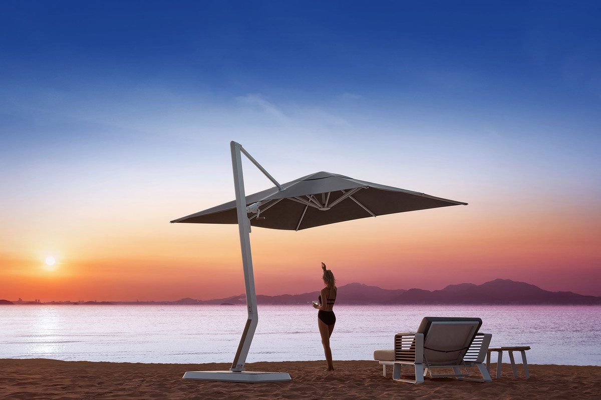Wing Collection Outdoor Sunshade Offset Cantilever Hanging Patio Umbrella